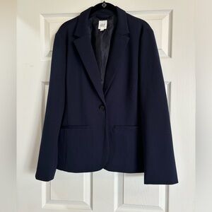 NWOT Gap navy suit jacket blazer 16 lined